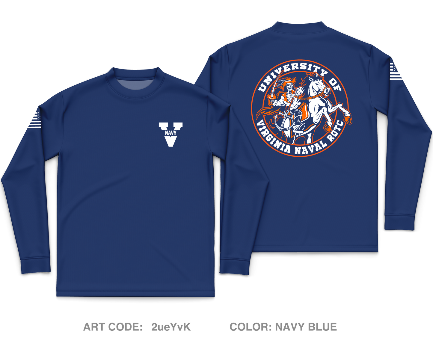 UVA NROTC Core Men's LS Performance Tee - 2ueYvK