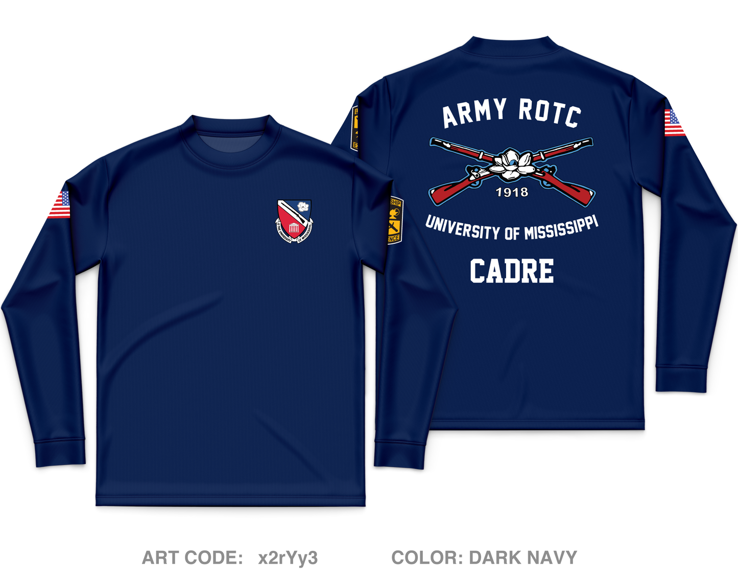 Ole Miss ROTC Core Men's LS Performance Tee - x2rYy3