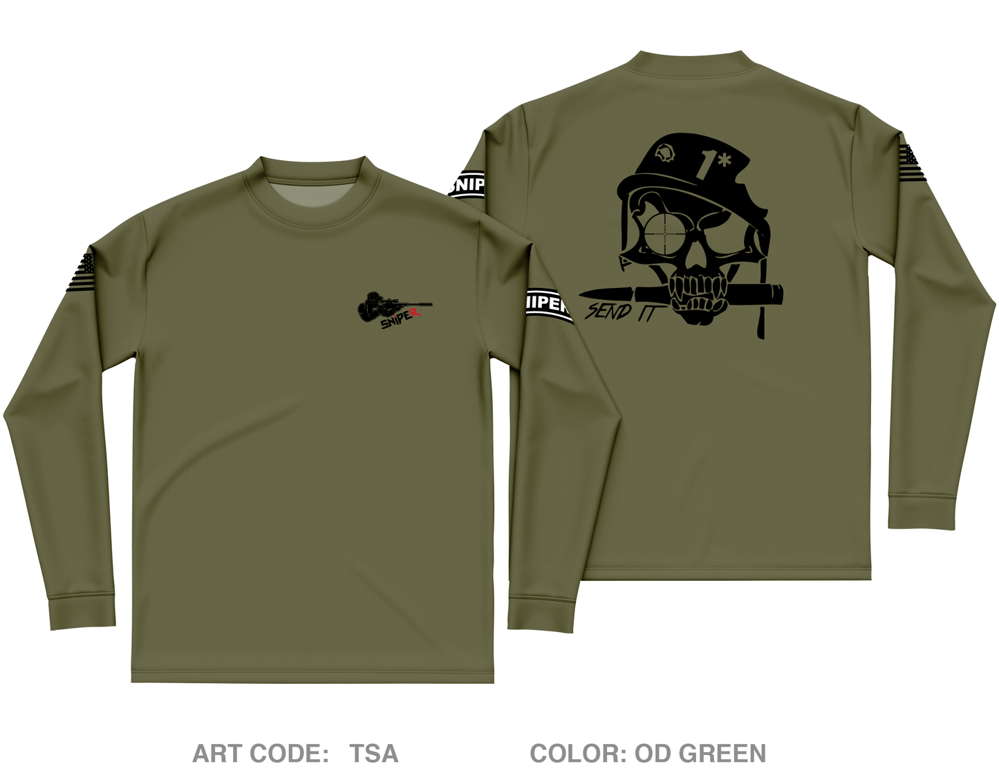 Sniper Team Store 1 Core Men's LS Performance Tee - TSa