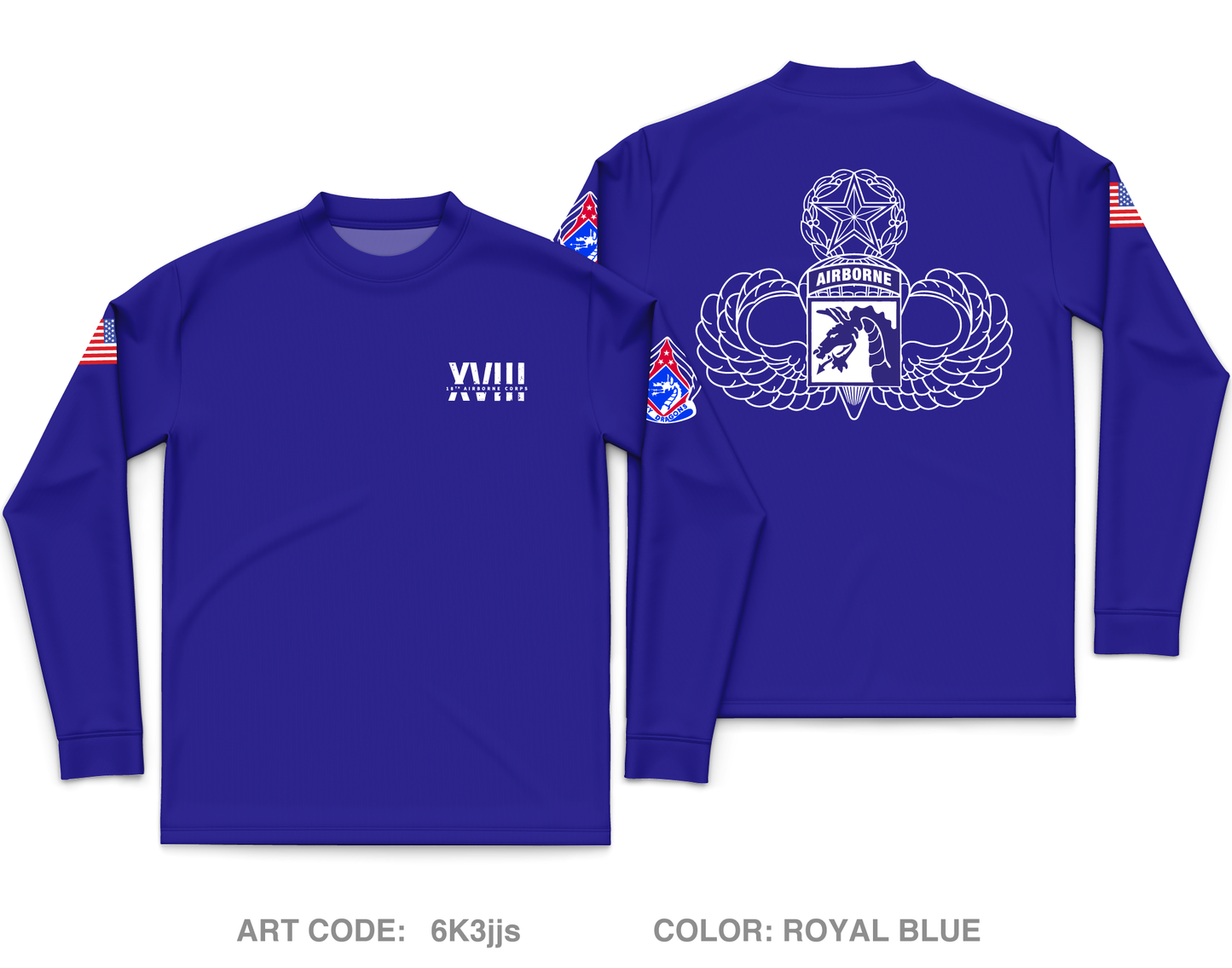 XVIII Airborne Corps OSJA Core Men's LS Performance Tee - 6K3jjs