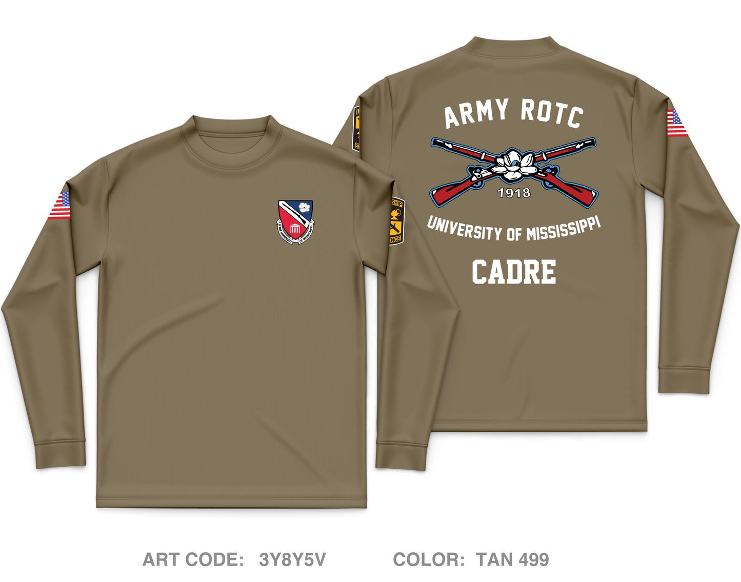 Ole Miss ROTC Core Men's LS Performance Tee - 3Y8Y5V