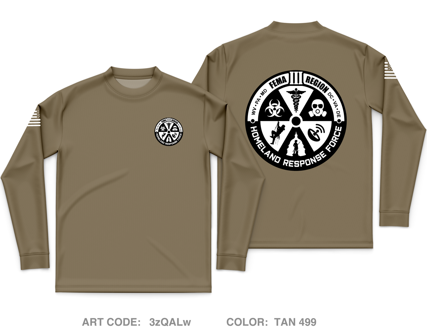 Region 3 Homeland Response Force Core Men's LS Performance Tee - 3zQALw
