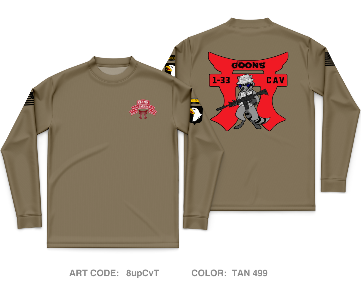3rd Platoon, B TRP, 1-33 CAV Core Men's LS Performance Tee - 8upCvT