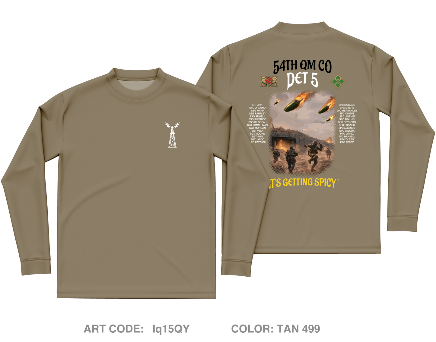 54th QM CO DET 5 Core Men's LS Performance Tee - Iq15QY