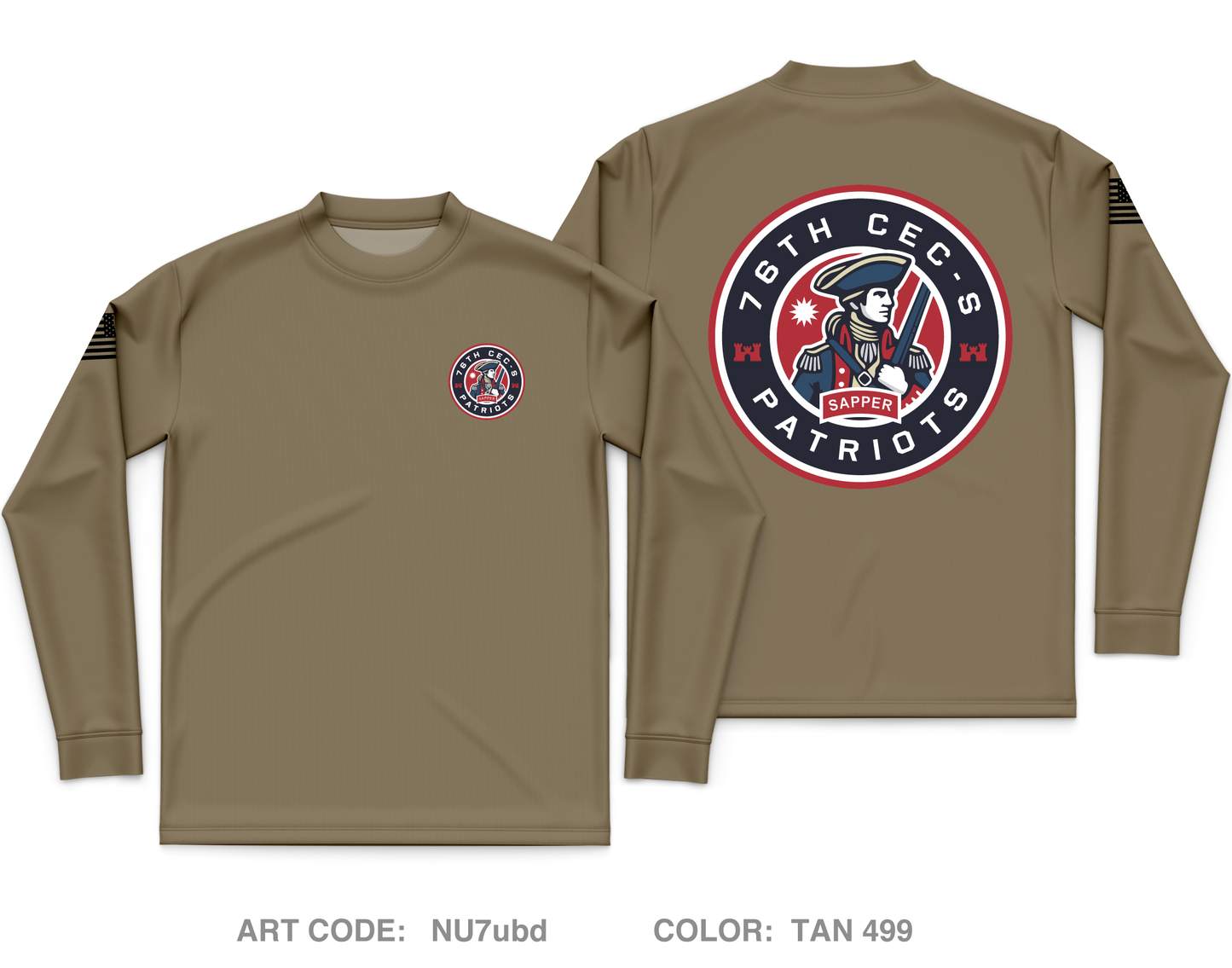 76th CEC-S Patriots Core Men's LS Performance Tee - NU7ubd