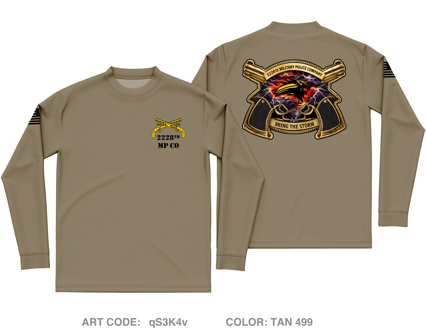 2228th MP CO Core Men's LS Performance Tee - qS3K4v