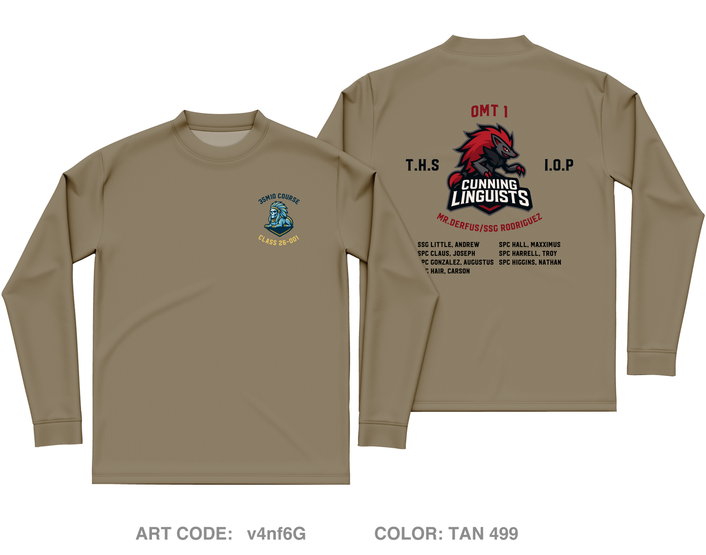 26-001 OMT 1 Core Men's LS Performance Tee - v4nf6G