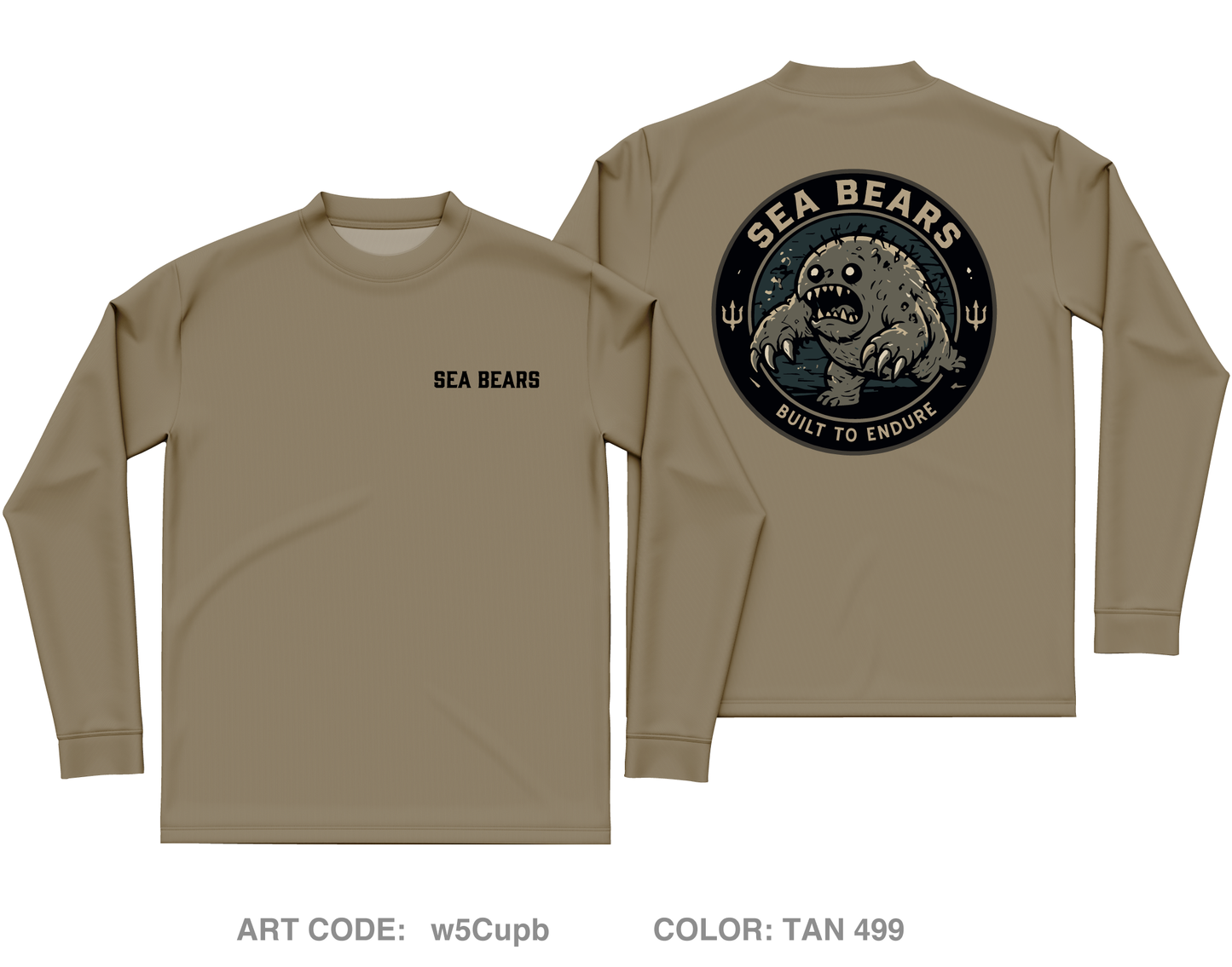 Sea Bears Core Men's LS Performance Tee - w5Cupb