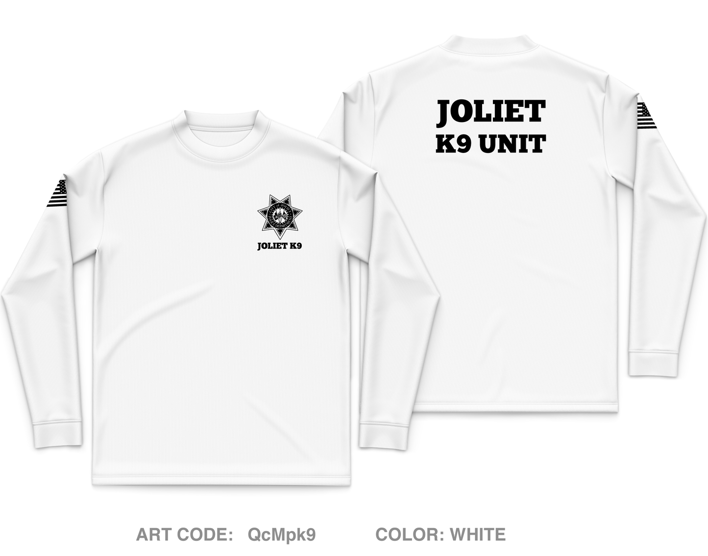 Joliet Police K9 Unit Core Men's LS Performance Tee - QcMpk9
