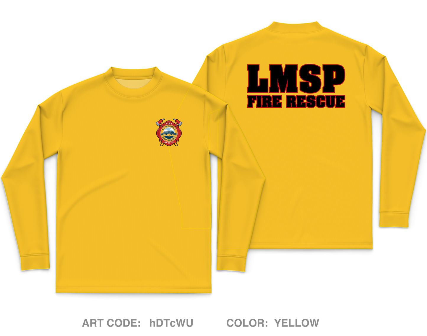 La Mesilla Fire Rescue Core Men's LS Performance Tee - hDTcWU