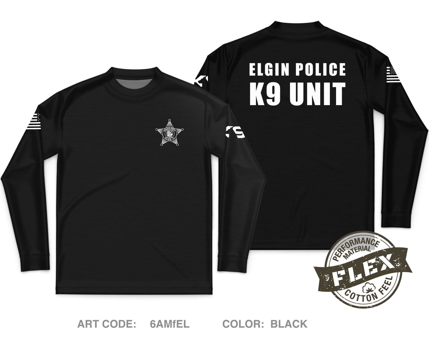 Elgin K9 Unit Core Men's LS Flex Performance Tee - 6AMfEL