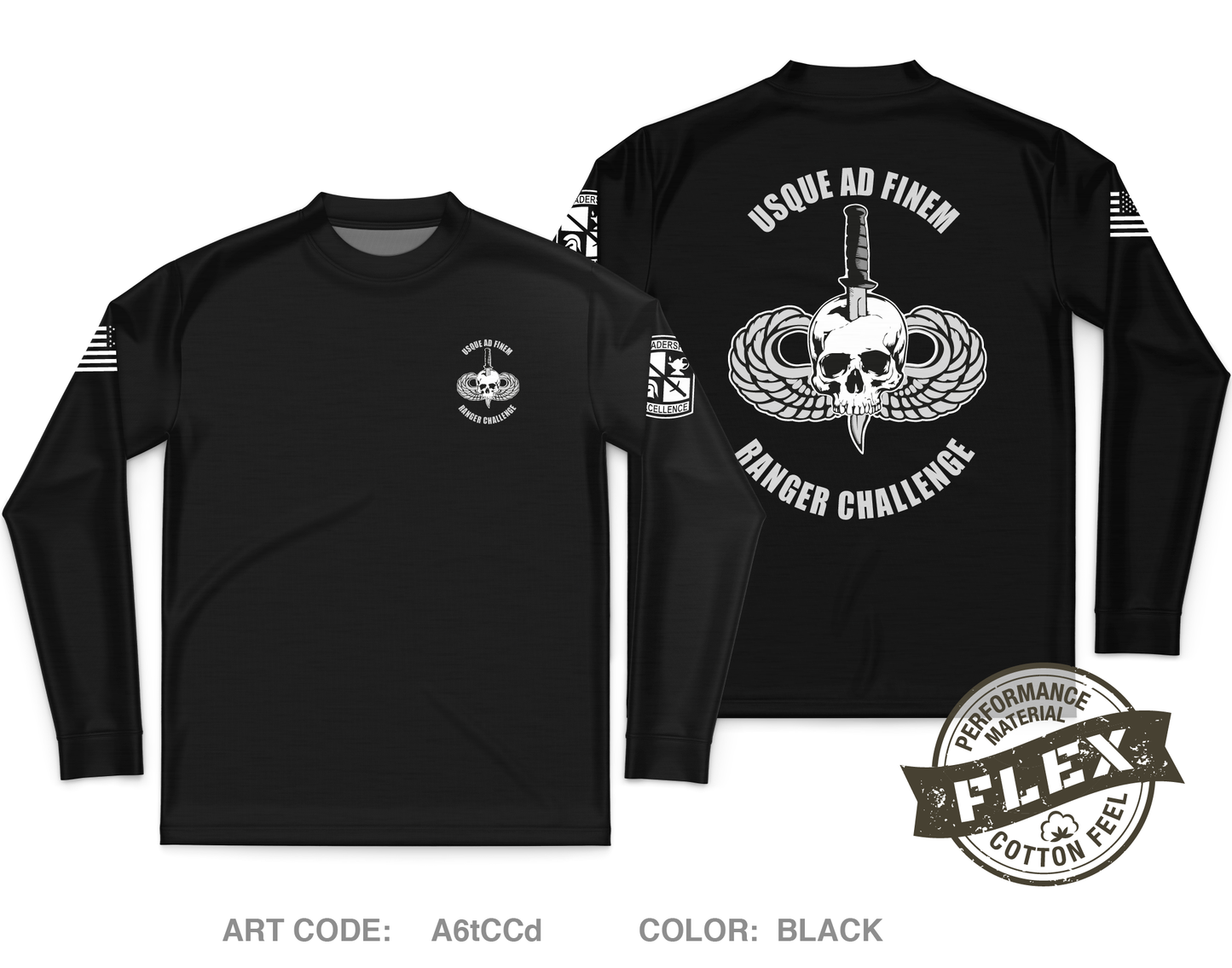 ROTC Ranger Challenge Team Core Men's LS Flex Performance Tee - A6tCCd