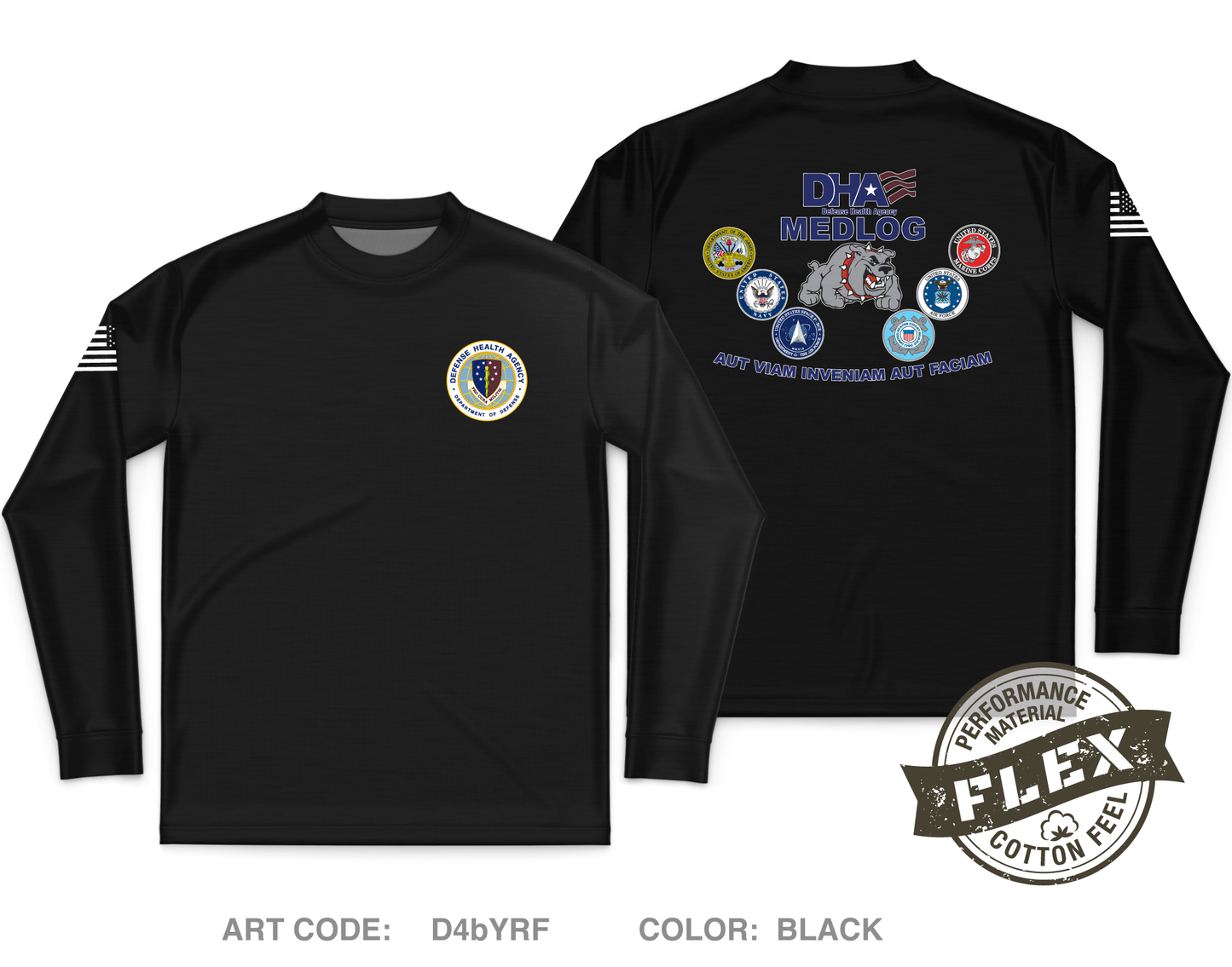 DHA J4 Fundraising Collection Core Men's LS Flex Performance Tee - D4bYRF