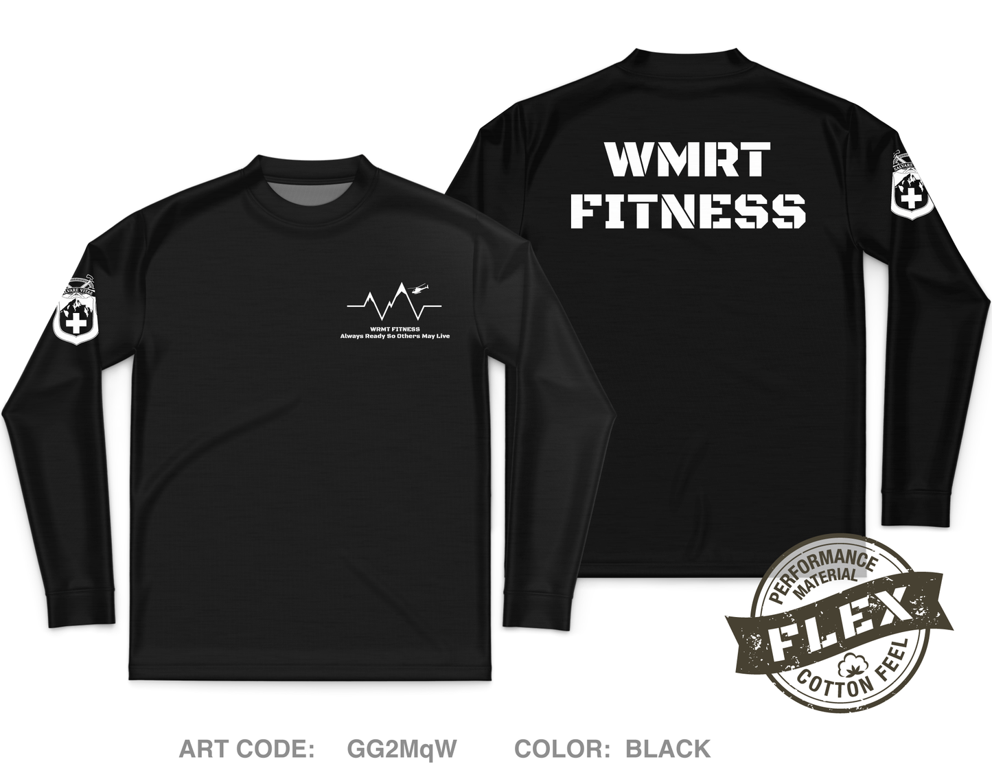Western Mountain Rescue Team Core Men's LS Flex Performance Tee - GG2MqW