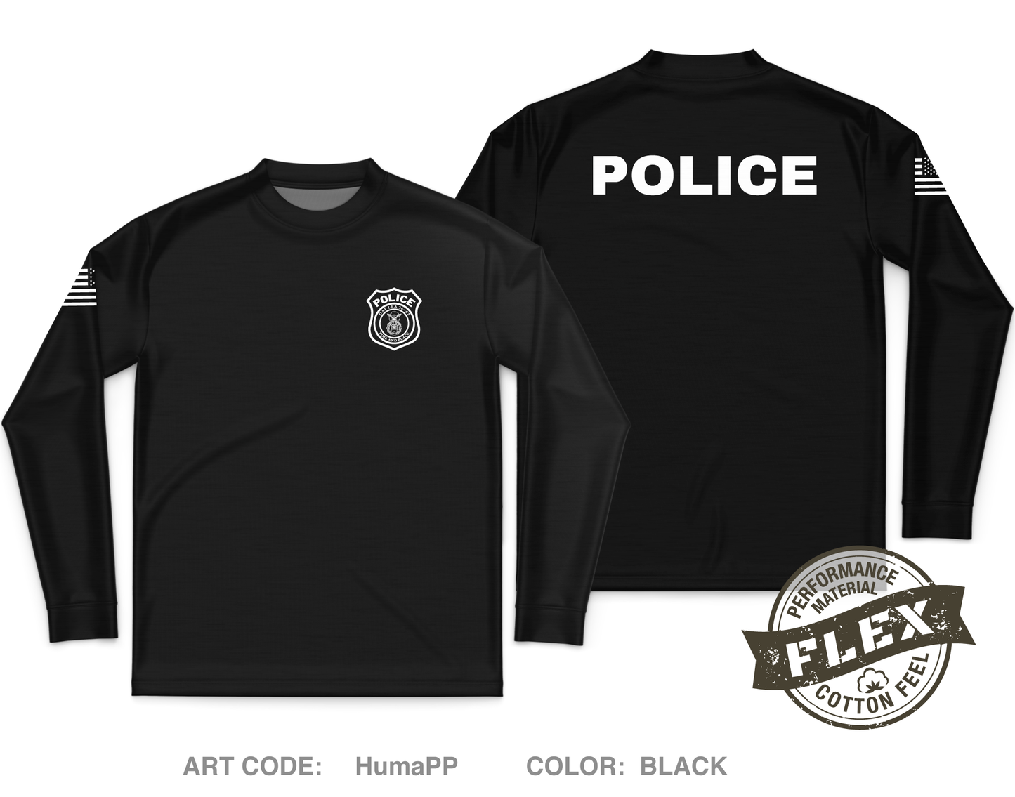 DAF Law Enforcement Academy Class 26-02 Core Men's LS Flex Performance Tee - HumaPP