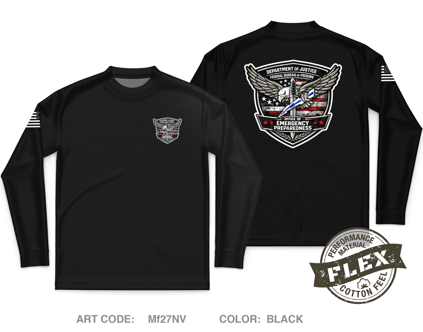 Office of Emergency Preparedness Core Men's LS Flex Performance Tee - Mf27NV