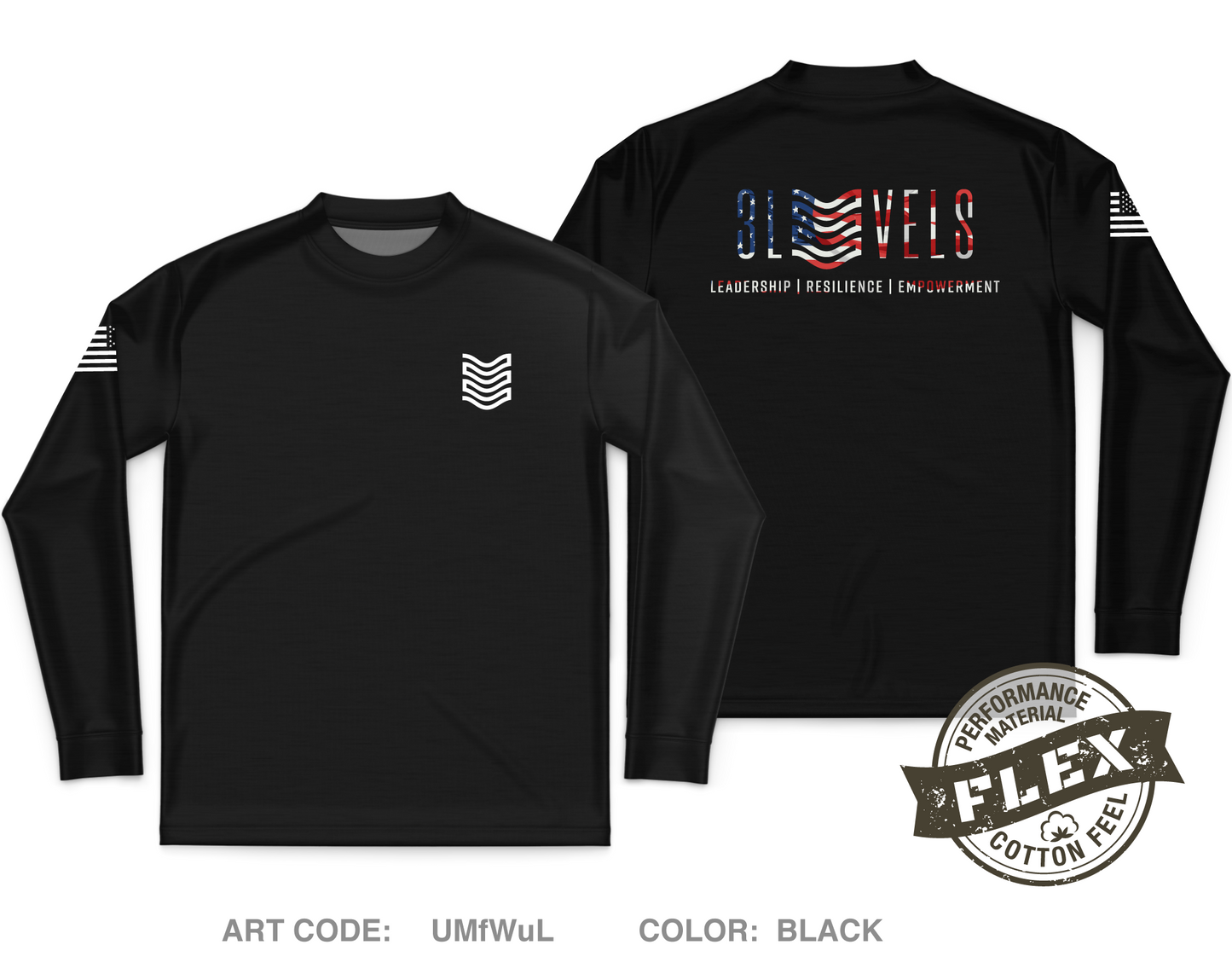 3LEVELS,LLC Core Men's LS Flex Performance Tee - UMfWuL