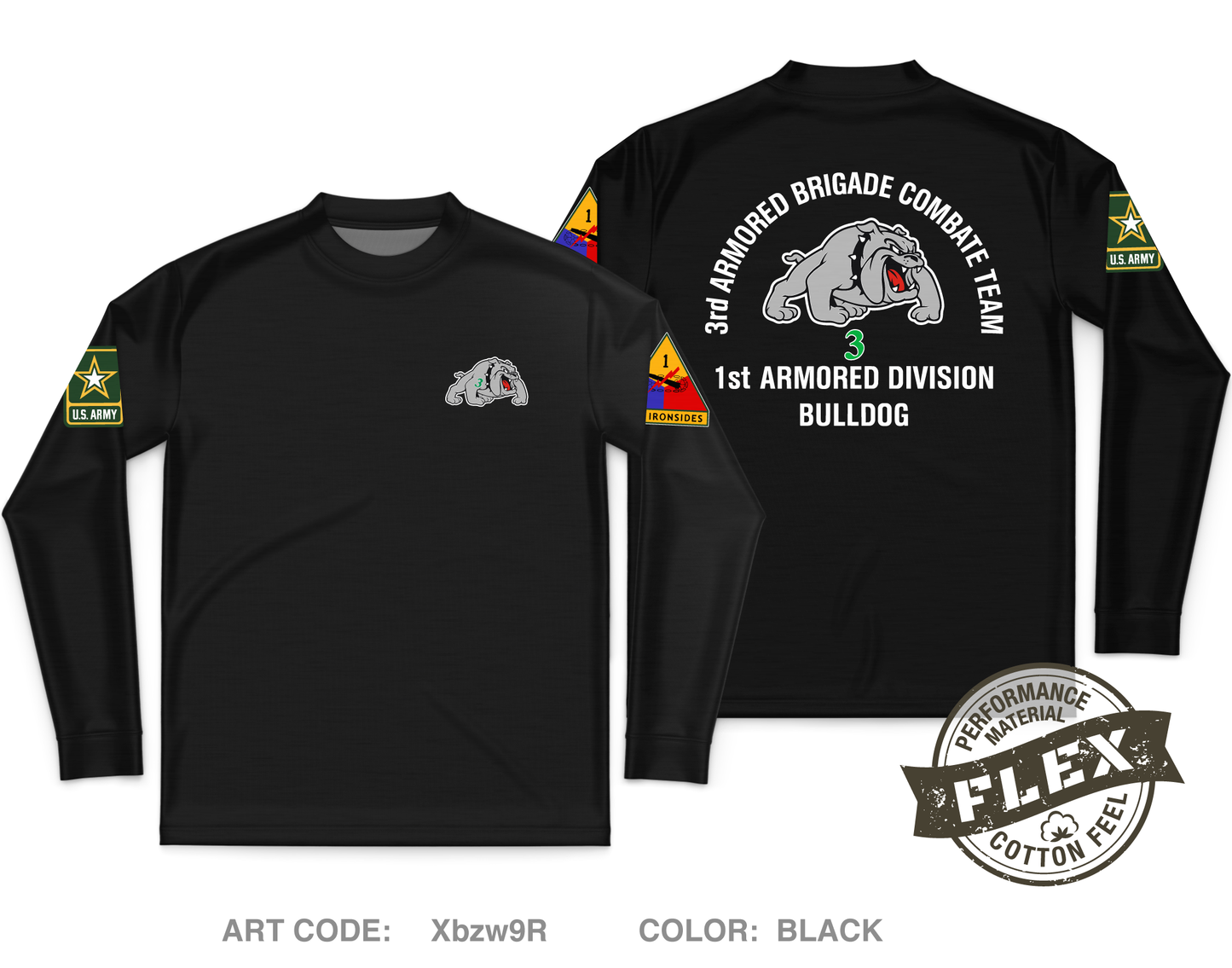 3ABCT 1AD Core Men's LS Flex Performance Tee - Xbzw9R