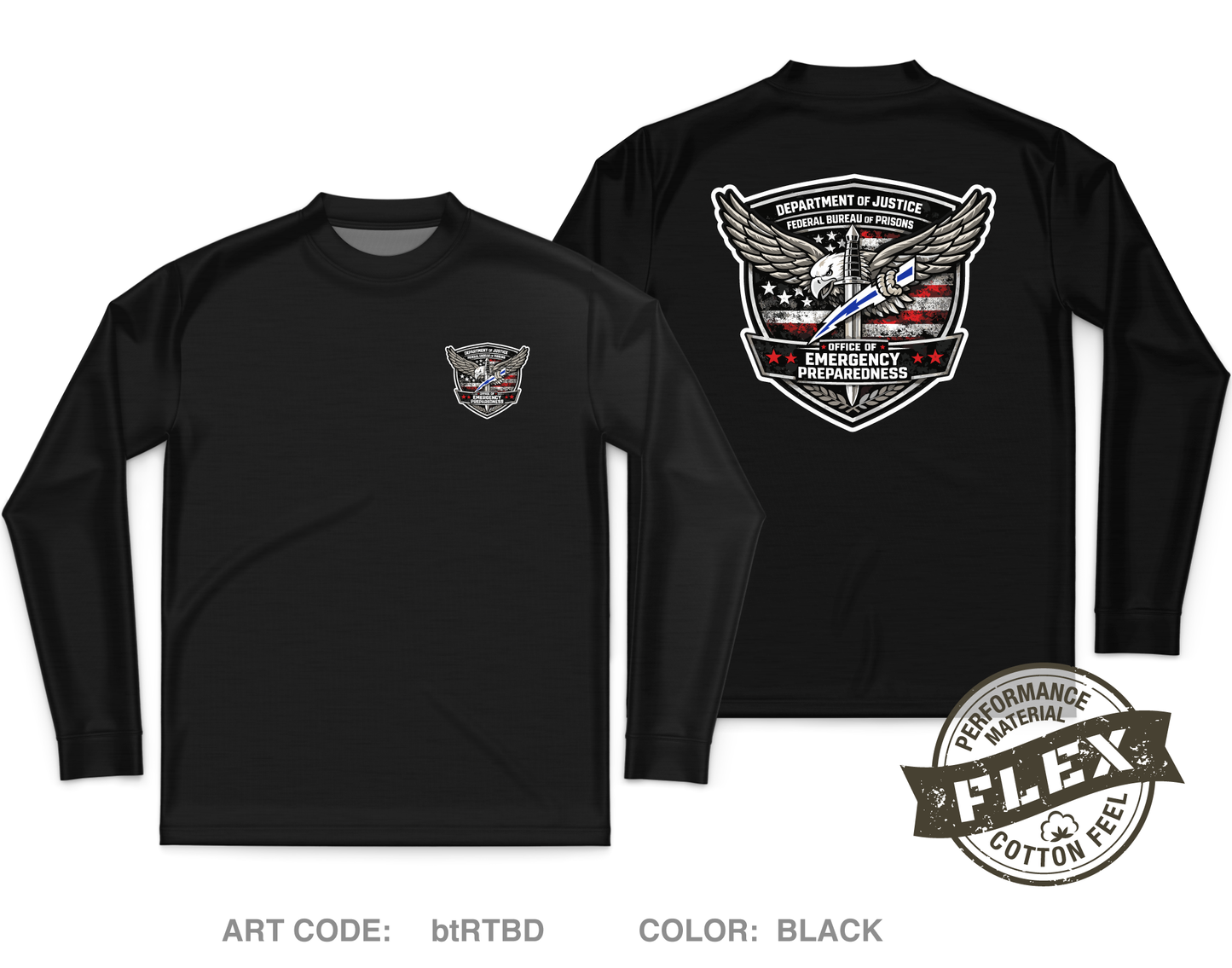 Office of Emergency Preparedness Core Men's LS Flex Performance Tee - btRTBD