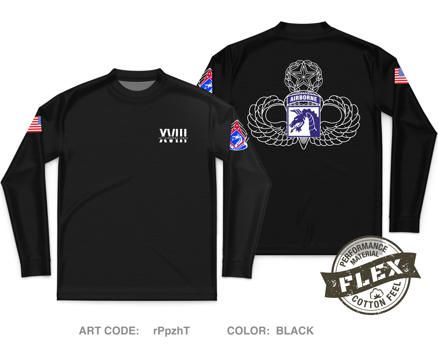 XVIII Airborne Corps OSJA Core Men's LS Flex Performance Tee - rPpzhT