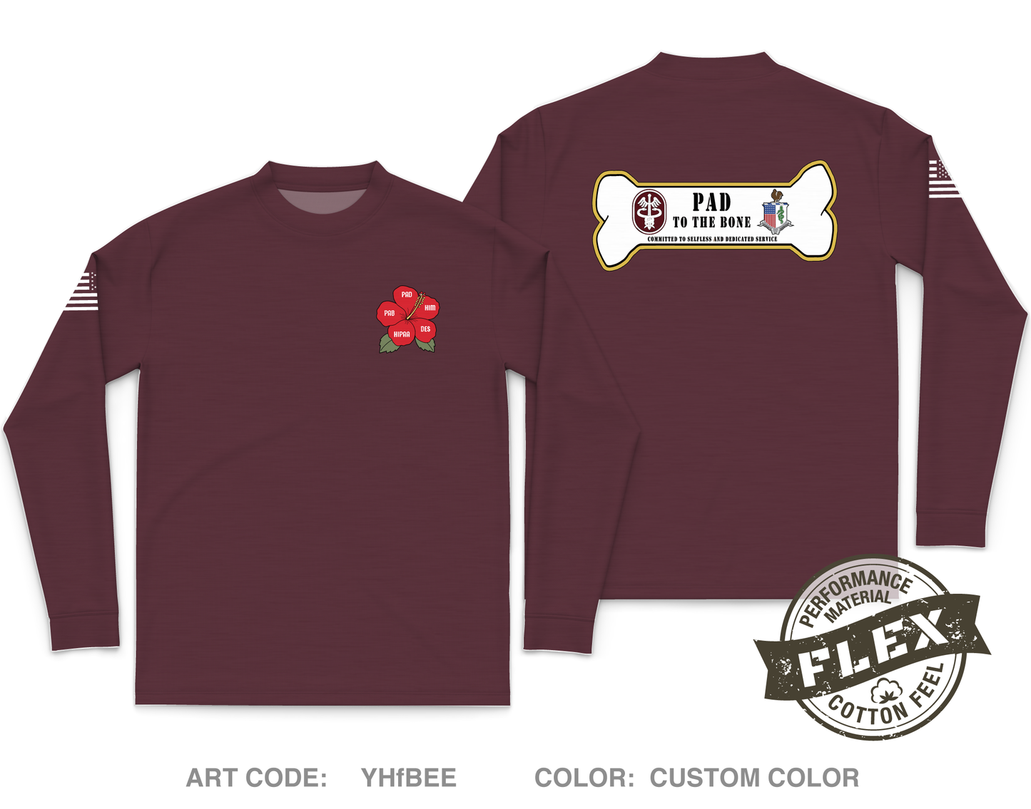 TAMC PAD Core Men's LS Flex Performance Tee - YHfBEE