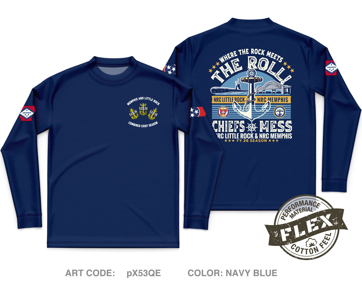 NRC Memphis CPOA Core Men's LS Flex Performance Tee - pX53QE