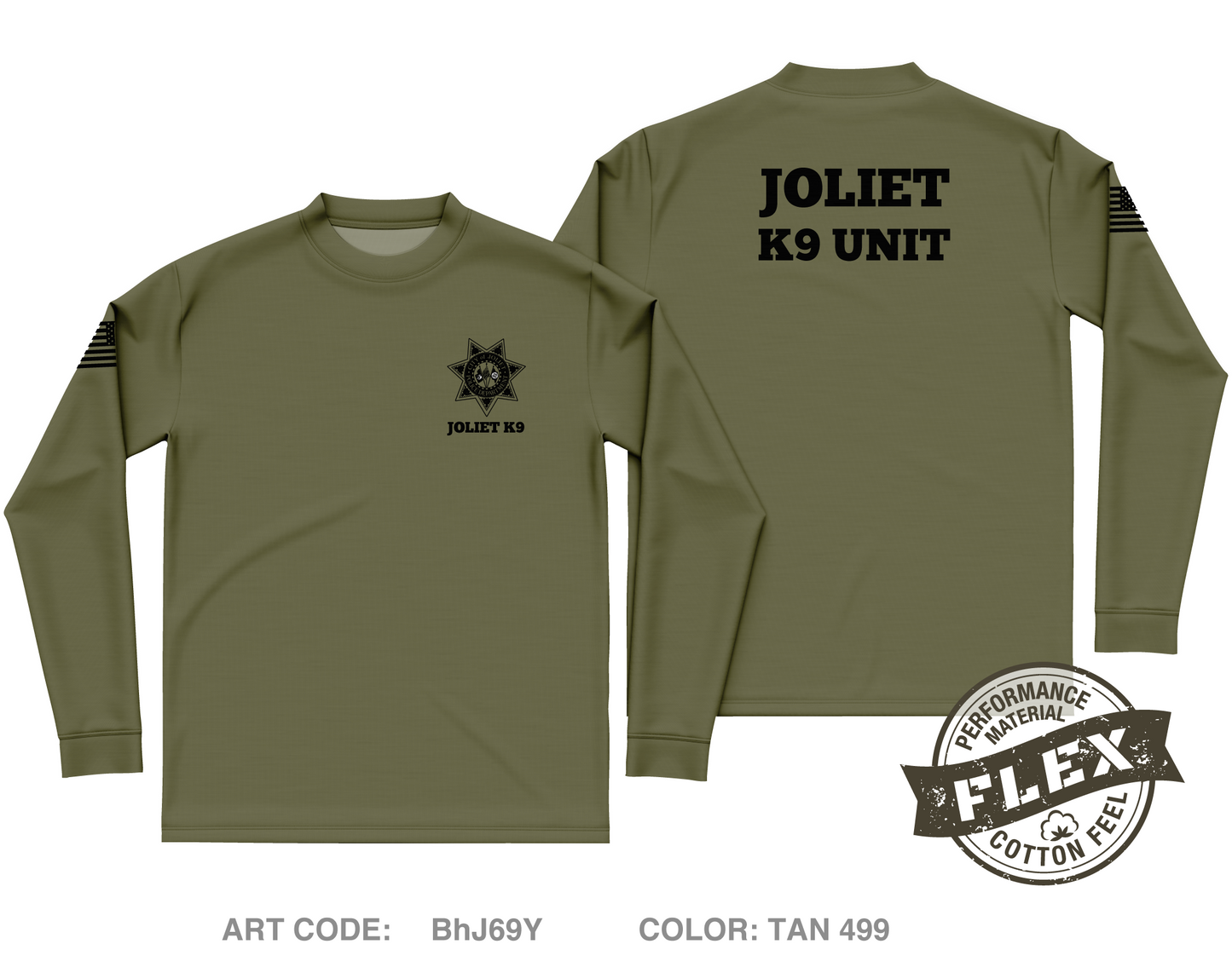 Joliet Police K9 Unit Core Men's LS Flex Performance Tee - bLMKgc