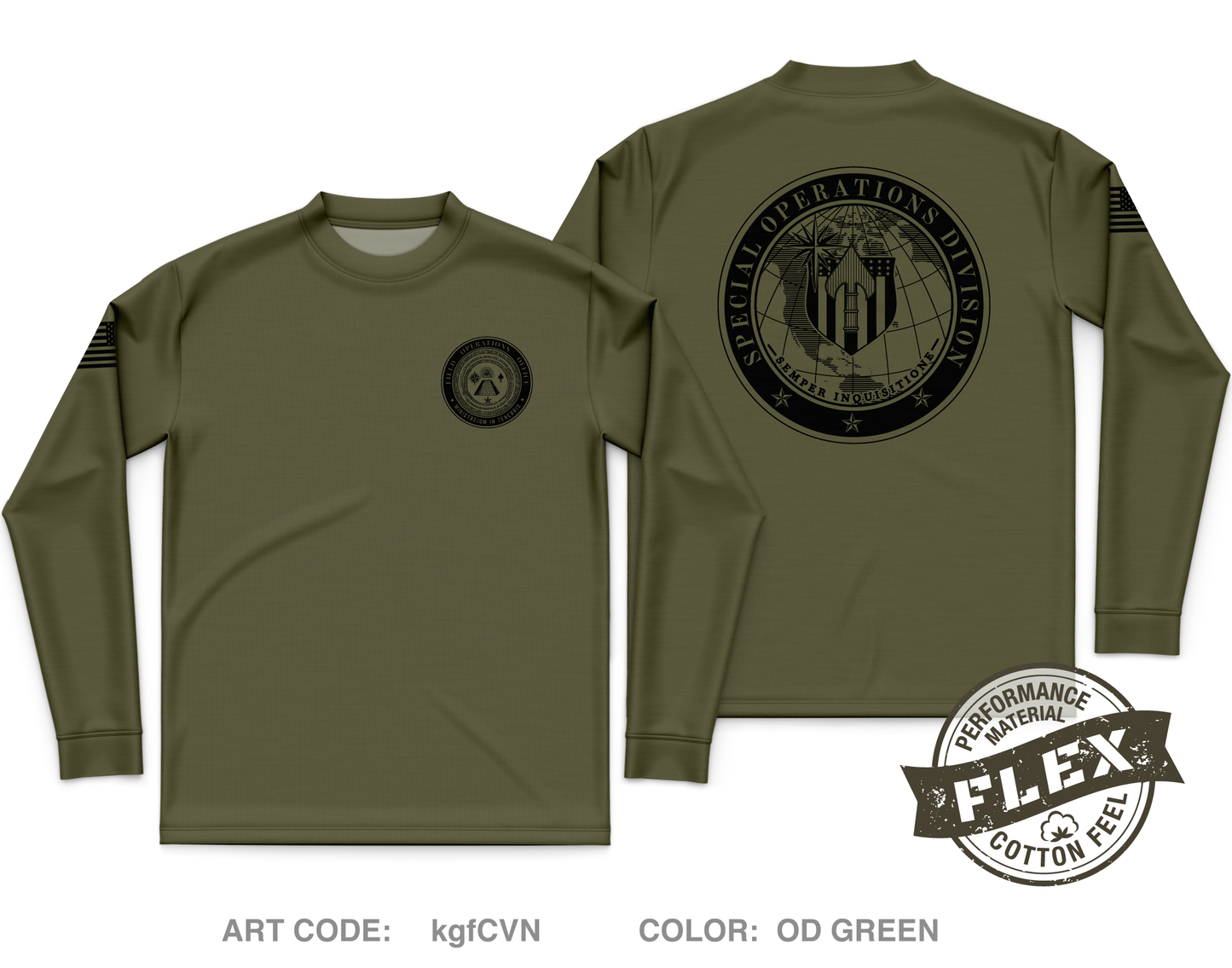 SOD Core Men's LS Flex Performance Tee - kgfCVN