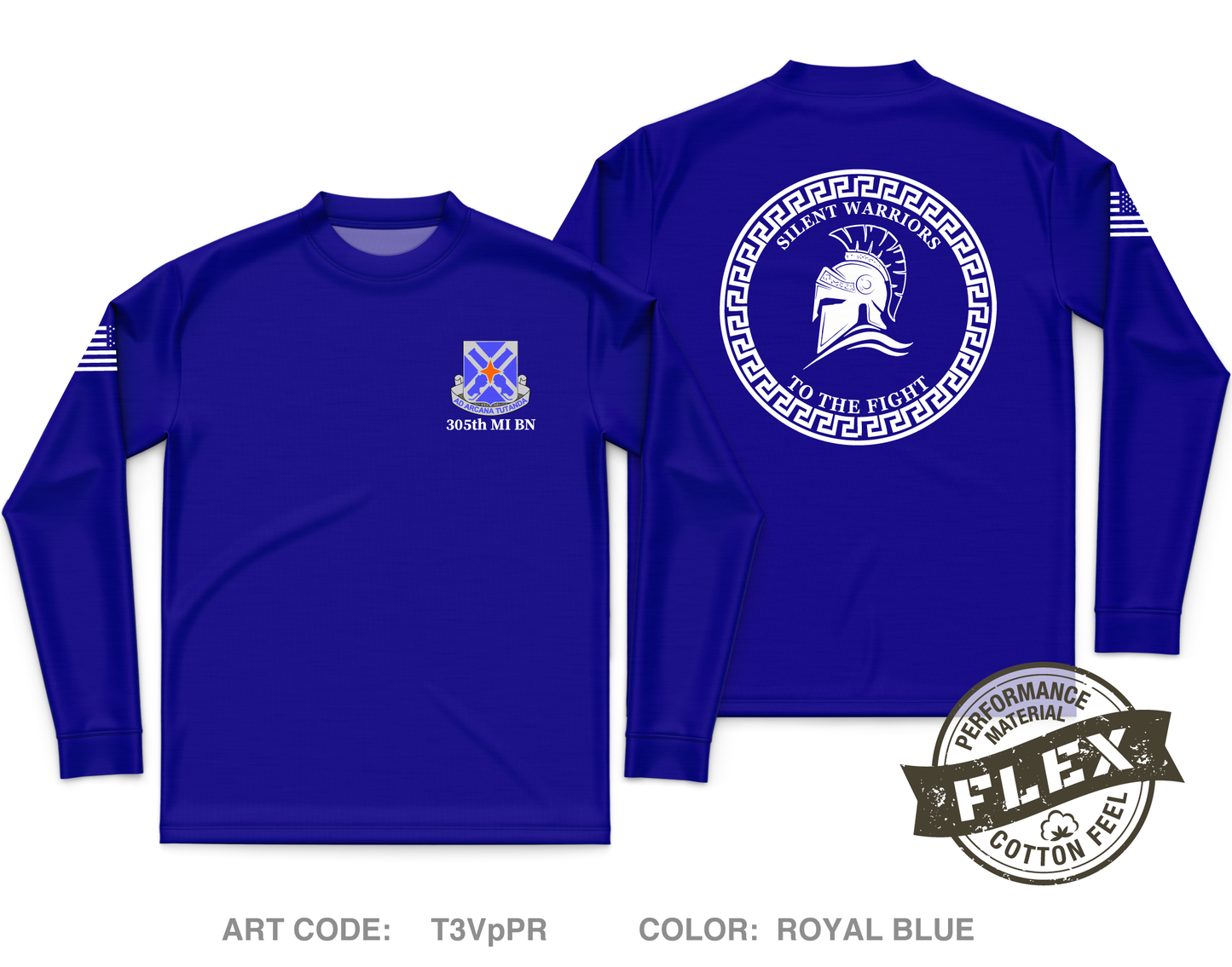 305th MI BN Core Men's LS Flex Performance Tee - T3VpPR