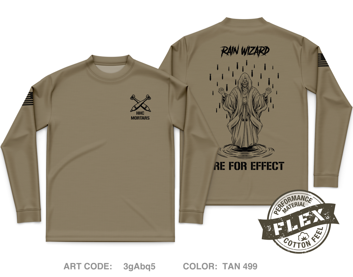 HHC, 2-5 CAV, 1ABCT, 1CD Core Men's LS Flex Performance Tee - 3gAbq5