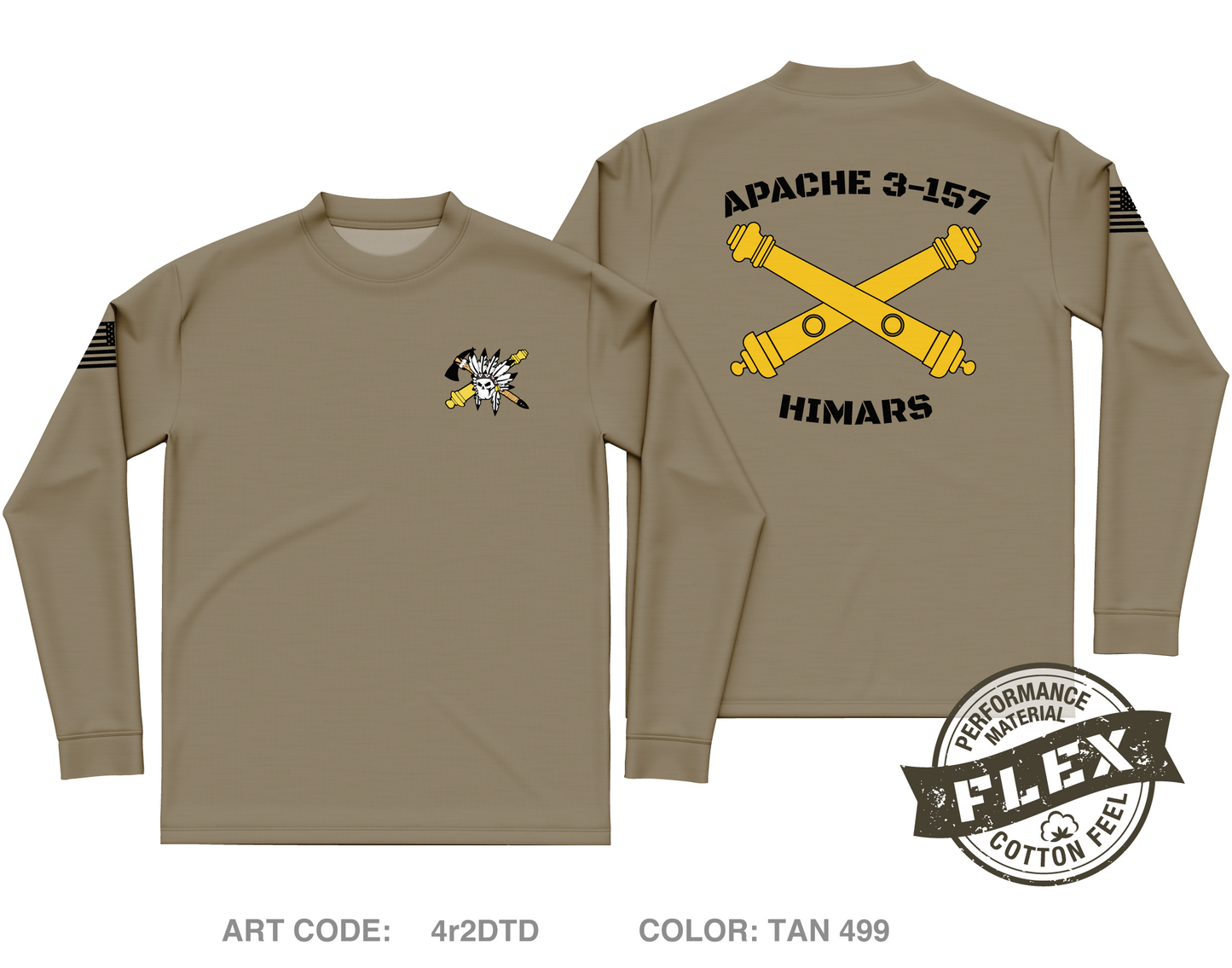 A 3-157 Core Men's LS Flex Performance Tee - 4r2DTD