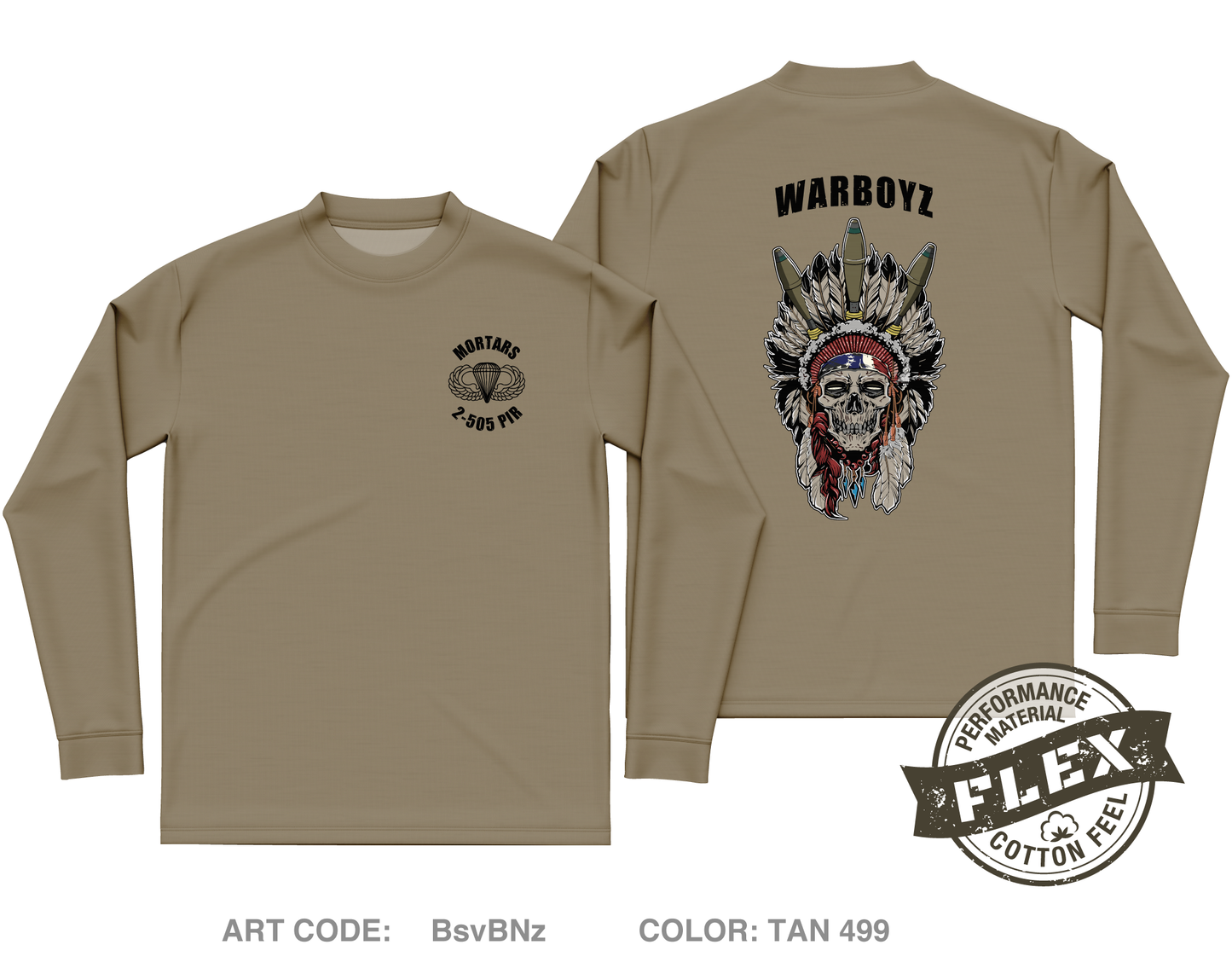 WarBoyz Core Men's LS Flex Performance Tee - BsvBNz