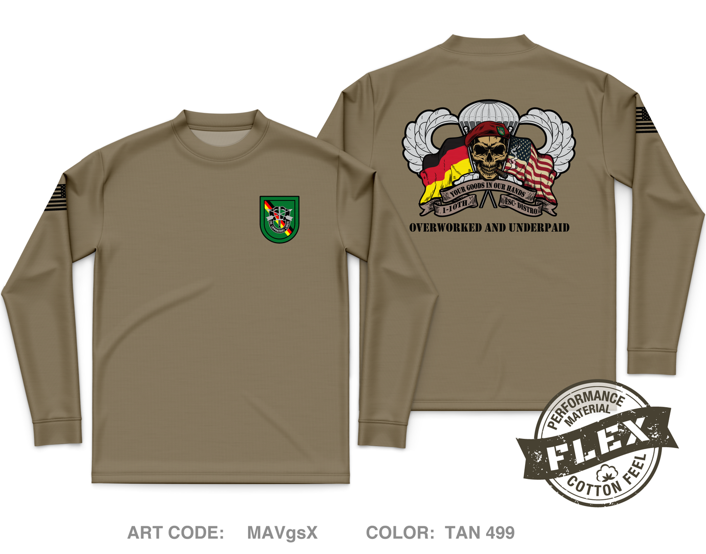 1-10th SFG(A) FSC Core Men's LS Flex Performance Tee - MAVgsX