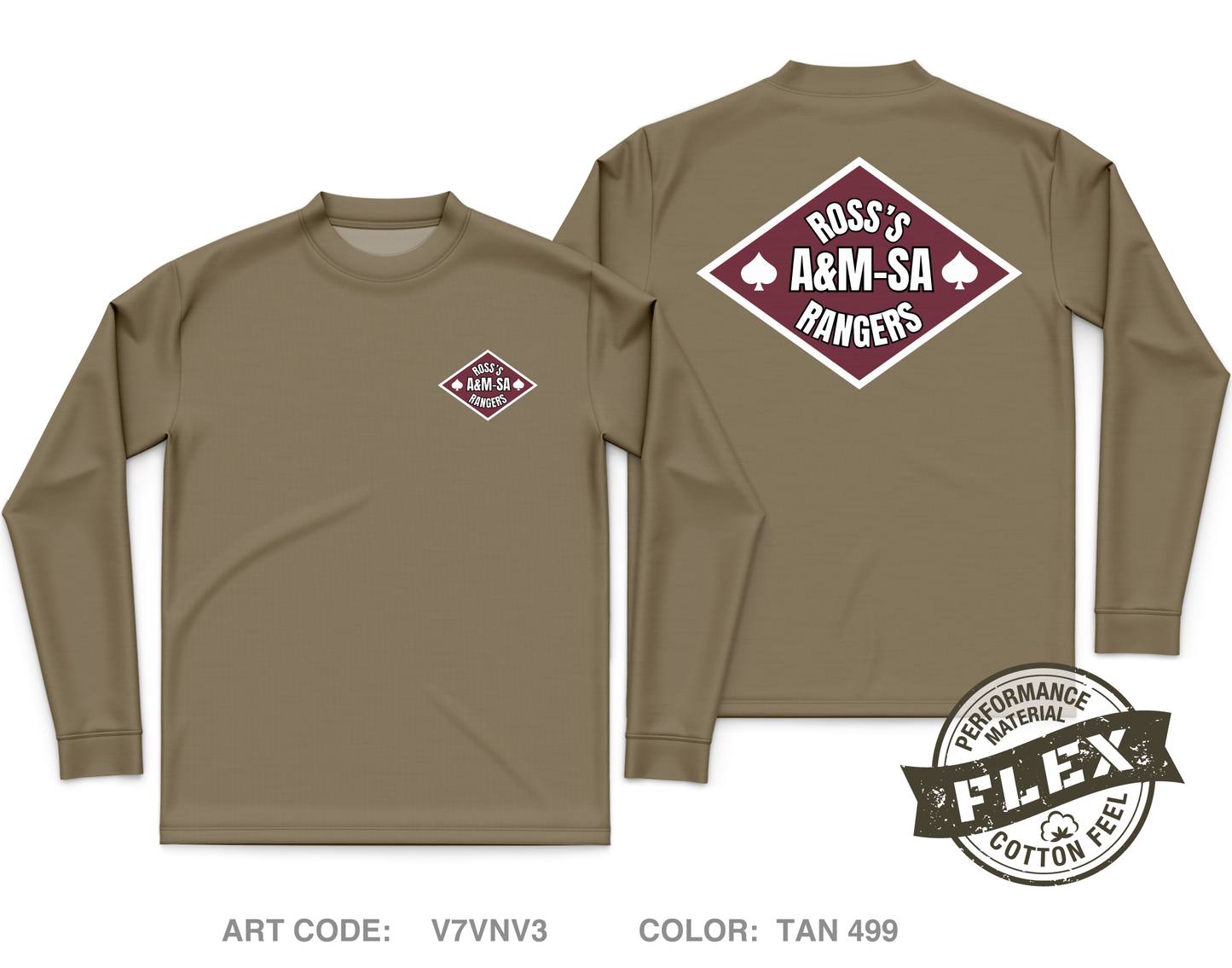 Ross Rangers Fundraising Collection Core Men's LS Flex Performance Tee - V7VNV3