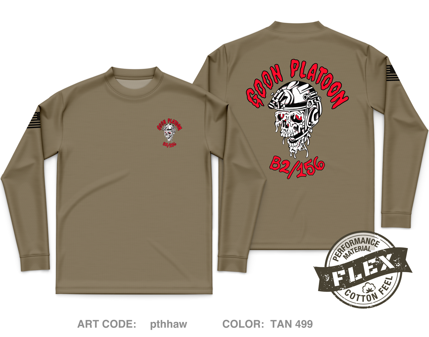 Goon Platoon Core Men's LS Flex Performance Tee - pthhaw