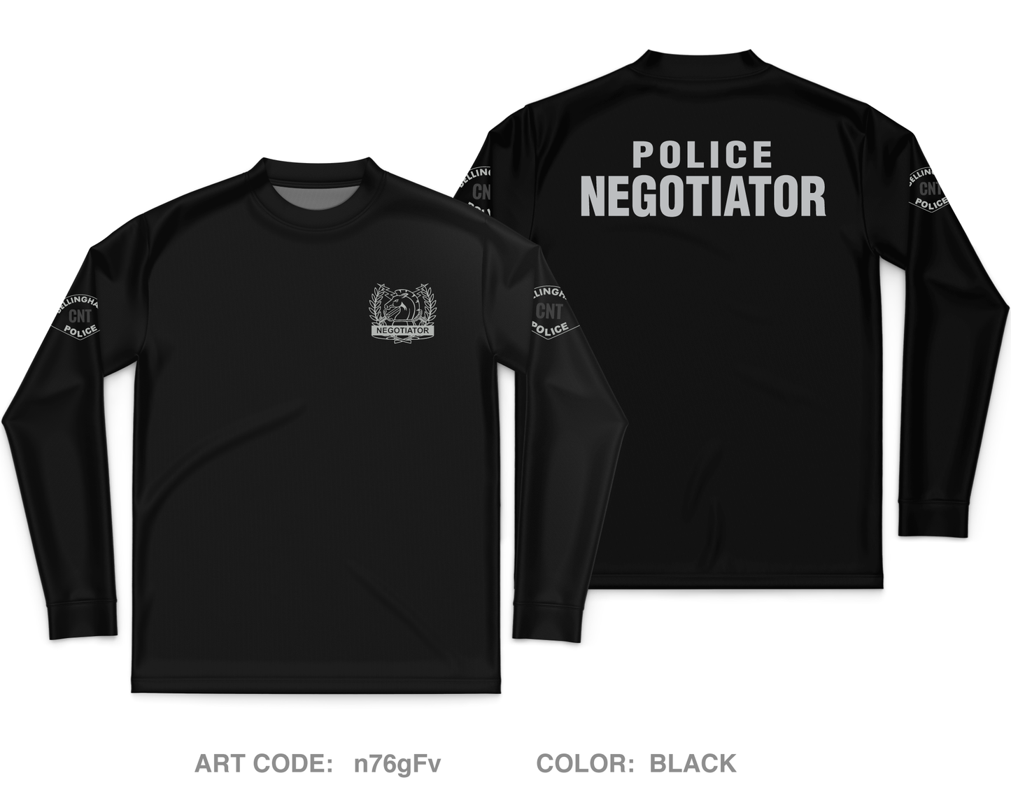 Bellingham Police CNT Core Men's LS Performance Tee - n76gFv