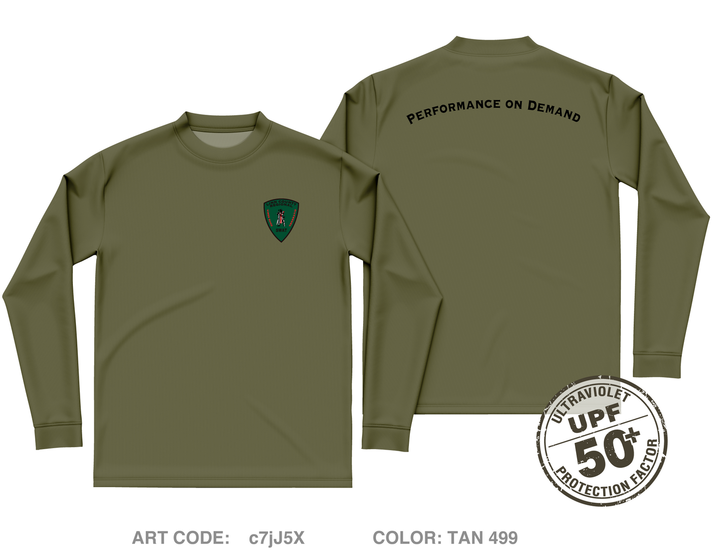 Linn County Regional SWAT Core Men's UPF 50+ Performance LS Tee - c7jJ5X