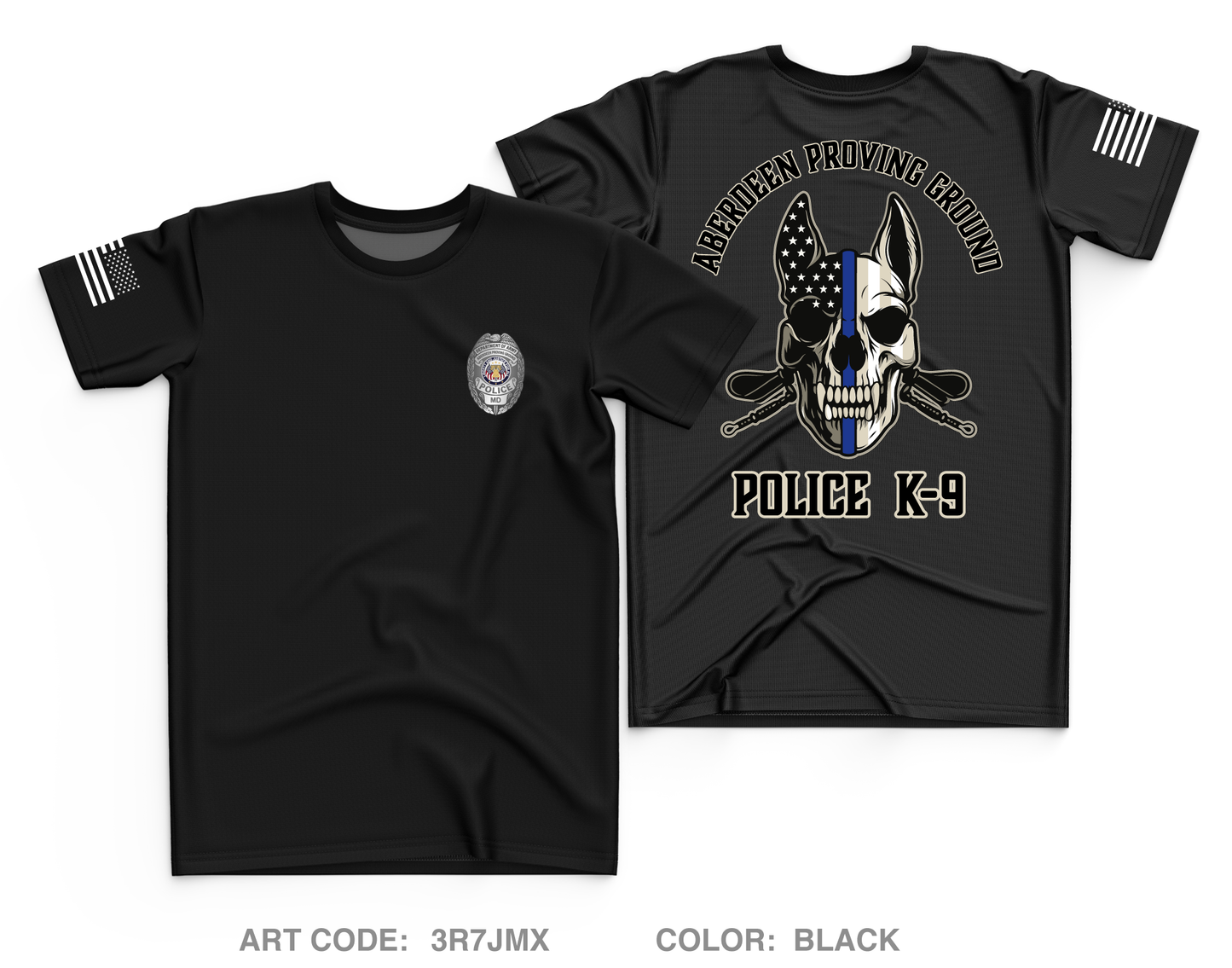 Aberdeen Proving Ground Police Department Fundraising Collection Core Men's SS Performance Tee - 3R7JMX