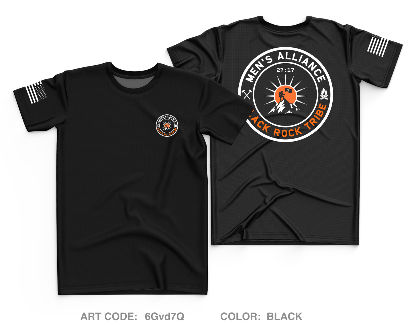 Black Rock Tribe Core Men's SS Performance Tee - 6Gvd7Q