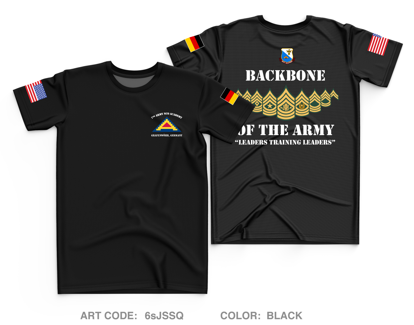7th Amy NCO Academy Core Men's SS Performance Tee - 6sJSSQ