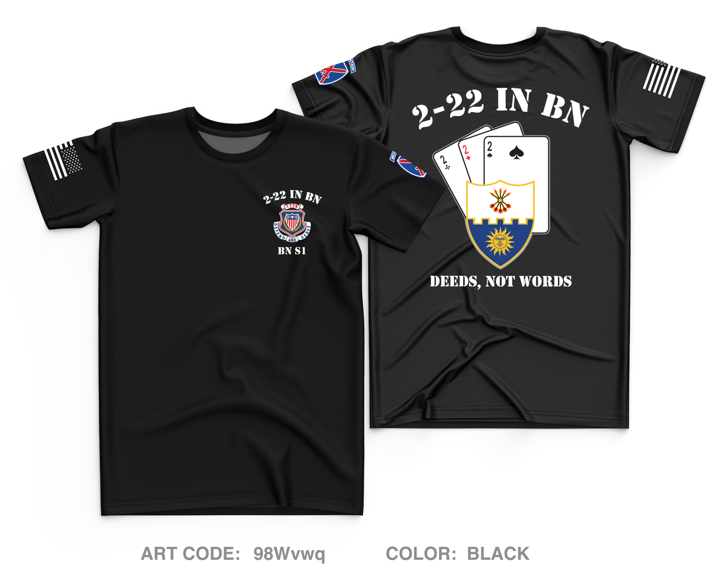 2-22 IN BN Core Men's SS Performance Tee - 98Wvwq