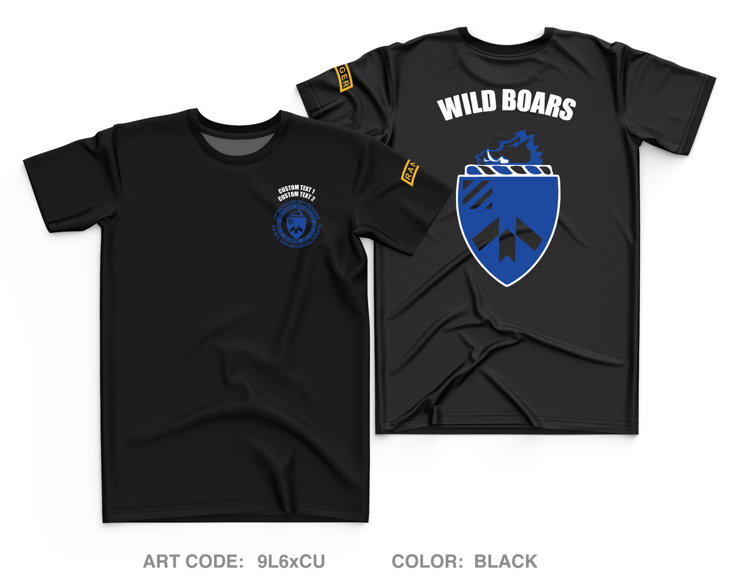 CUSTOM 2 BN, 30th IN Fundraising Collection Core Men's SS Performance Tee - 9L6xCU