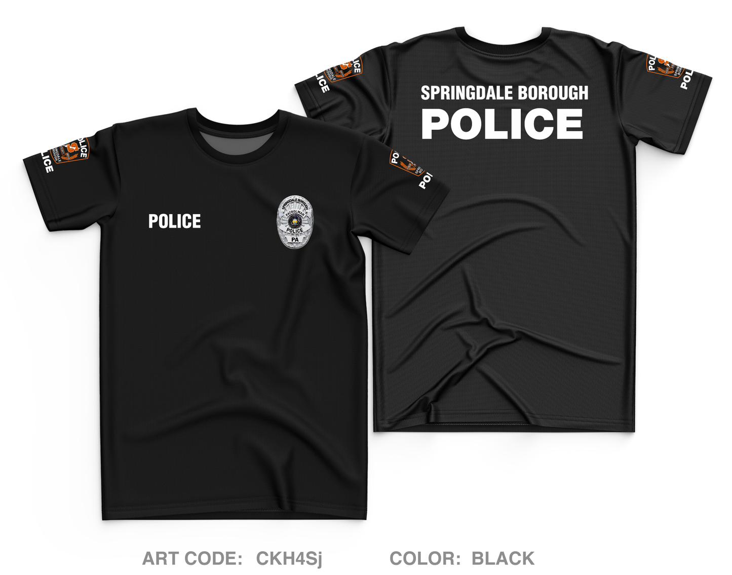Springdale Borough Police Core Men's SS Performance Tee - CKH4Sj
