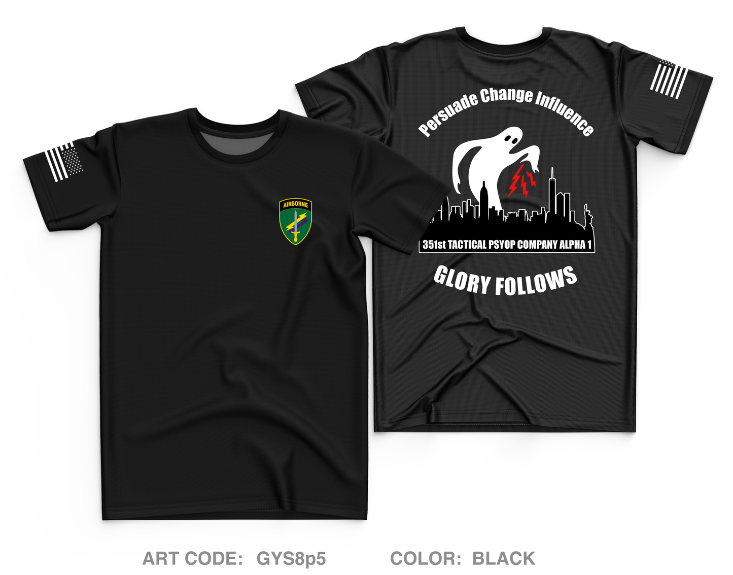 351st TAC PSYOP COMPANY ALPHA 1 Core Men's SS Performance Tee - GYS8p5