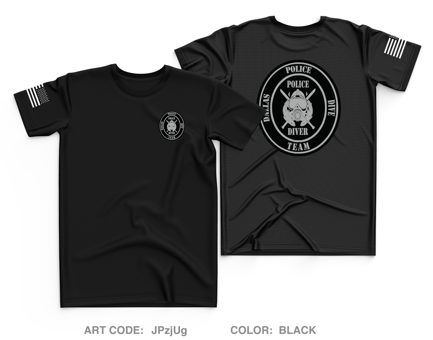 Dallas Police Dive Team Core Men's SS Performance Tee - JPzjUg