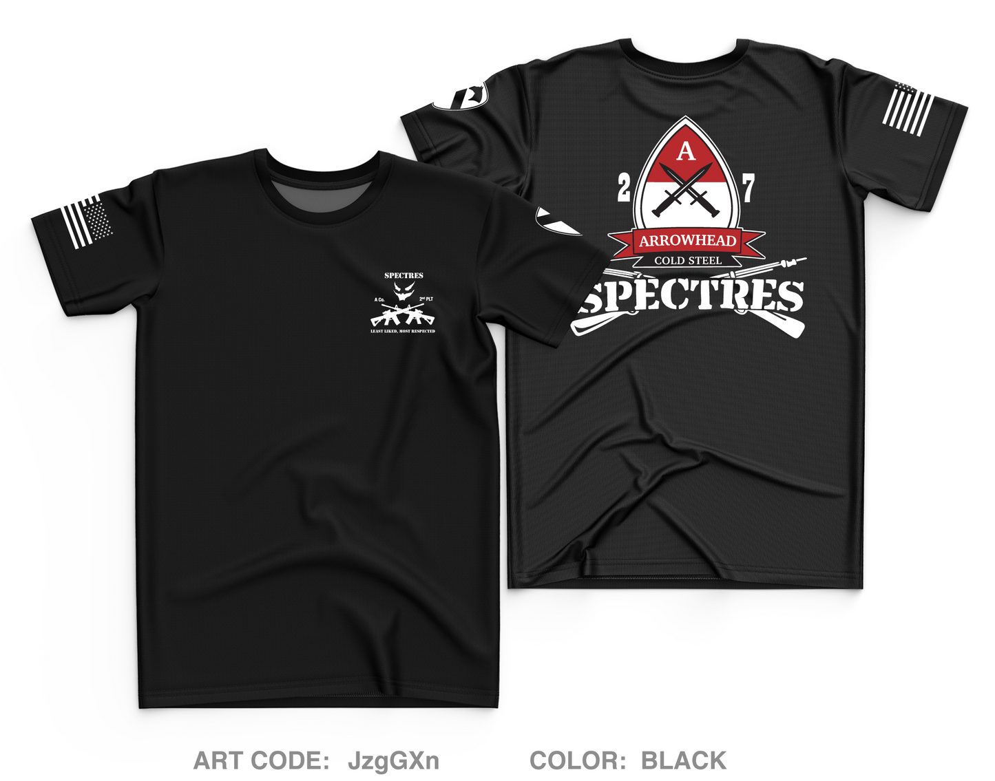 2nd PLT A-CO, 2-7CAV Core Men's SS Performance Tee - JzgGXn