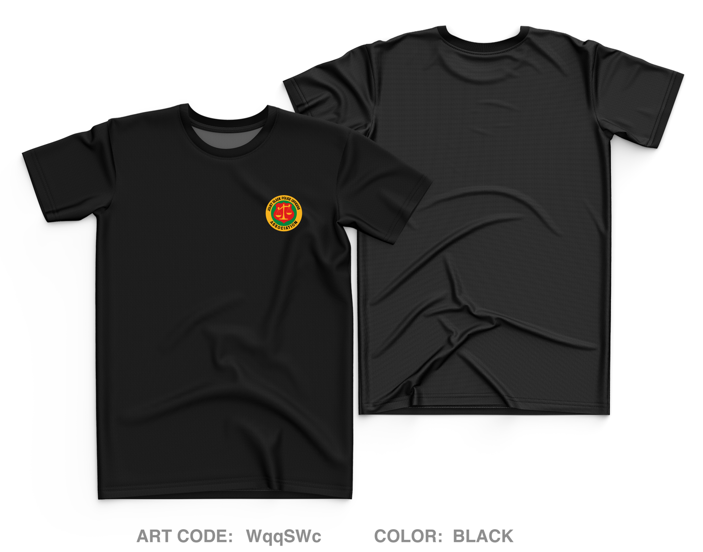 Joliet Black Police Officers Association Core Men's SS Performance Tee - WqqSWc