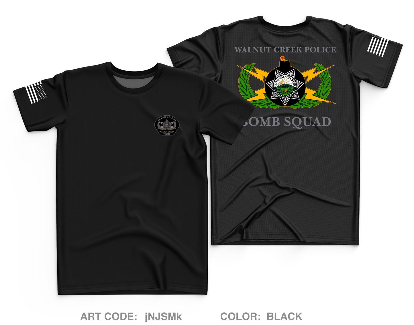 Walnut Creek Police Bomb Squad Core Men's SS Performance Tee - jNJSMk