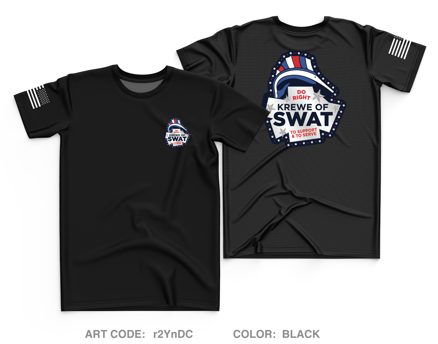 Krewe of SWAT Core Men's SS Performance Tee - r2YnDC