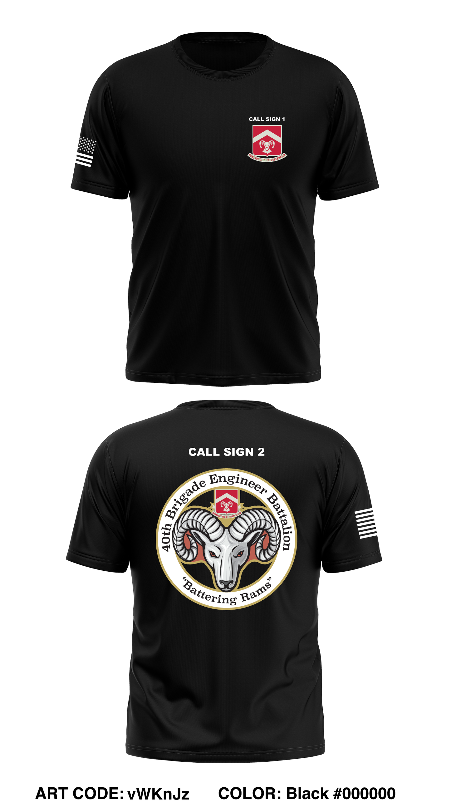 CUSTOM ABCT, 40th BEB(RAMs) 2022 Core Men's SS Performance Tee - vWKnJz